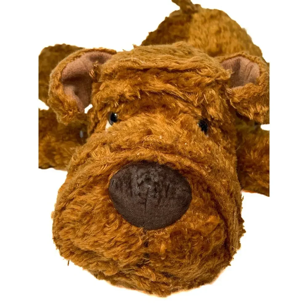 VTG Russ Berrie Whispie Flopples Brown Dog Stuffed Animal Plush Wrinkles SharPei